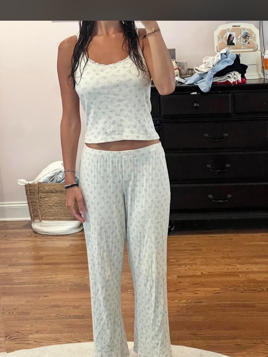 Brandy Melville Other - Brandy Melville White Small Bears Pajama Tank and Lounge Pants